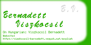 bernadett viszkocsil business card